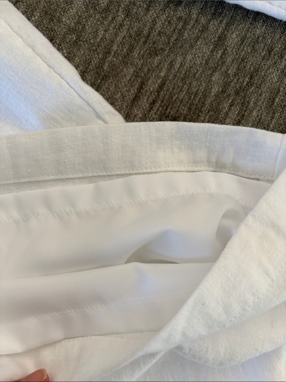Hollister White Drawstring Linen pants - Picture 3 of 5